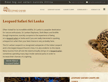 Tablet Screenshot of leopardsafari.com